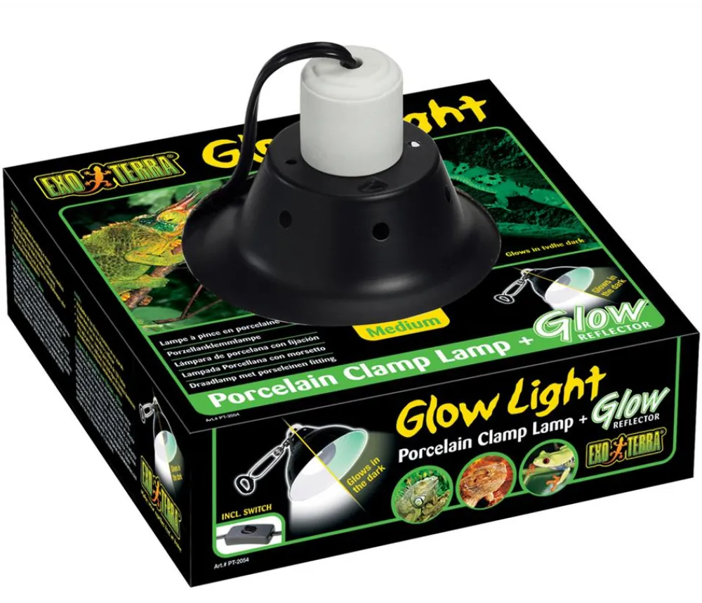 Exo Terra® Terrarientechnik > Glow Light, Porzellan Klemmlampe medium