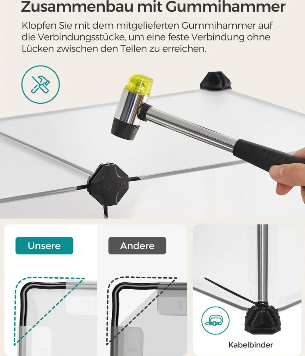 Feandrea Mehr Hundezubehör|Freilaufgehege - Freigehege aus Kunststoff, ca. B143/H46/T73 cm