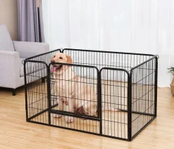 Feandrea Mehr Hundezubehör|Freilaufgehege > Freilaufgitter für Hunde, ca. B122/H70/T80 cm