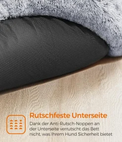 Feandrea Hundebett, rund, grau, ca. Ø80/H20 cm Hellgrau Sale
