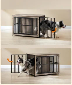 Feandrea Mehr Hundeschlafplätze > Hundekäfig, greige, ca. B98/H69/T65 cm