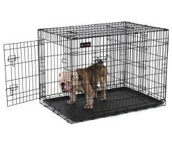 Feandrea Mehr Hundeschlafplätze - Hundekäfig mit Trennwand, ca. B107/H77,5/T70 cm Schwarz