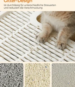 Feandrea Katzenklo > Katzenklo mit Deckel, ca. B42,5/H37,8/T54,3 cm
