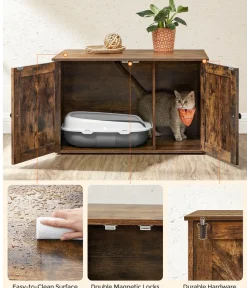 Feandrea Katzenklo > Katzenklo-Schrank mit Türen, ca. B80/H49,2/T53 cm