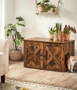 Feandrea Katzenklo > Katzenklo-Schrank mit Türen, ca. B80/H49,2/T53 cm