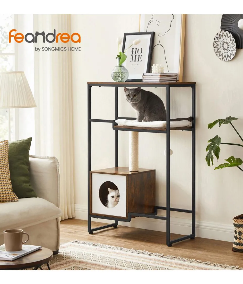Feandrea Kratzbaum, , ca. B74/H114/T34 cm Braun Clearance