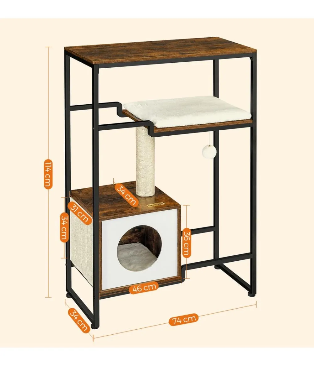 Feandrea Kratzbaum, , ca. B74/H114/T34 cm Braun Clearance