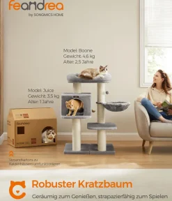 Feandrea Kratzbaum, ca. B70/H107/T60 cm Hellgrau Best