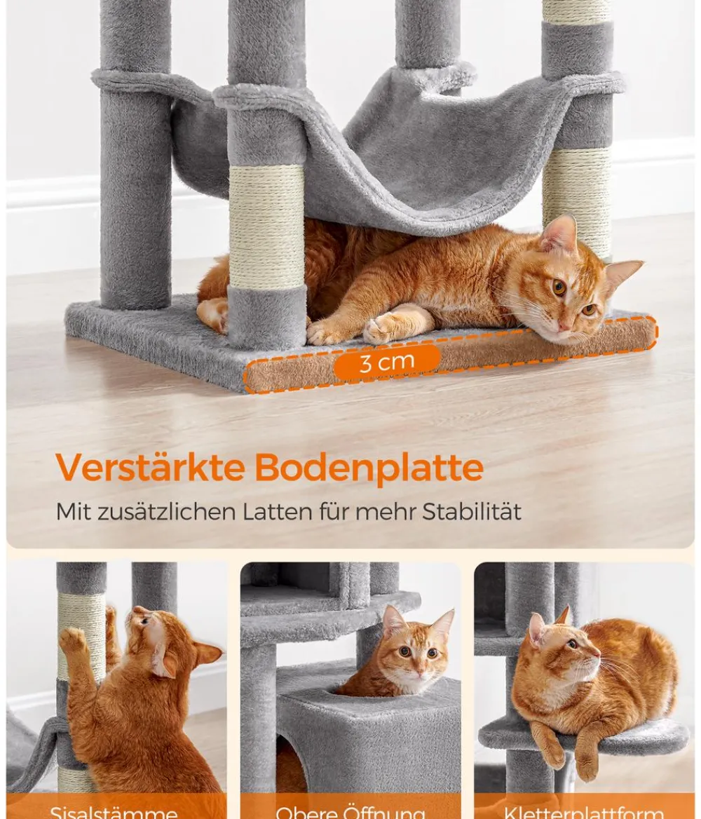 Feandrea Kratzbäume & Kratzmöbel > Kratzbaum, , ca. B49/H155/T40 cm