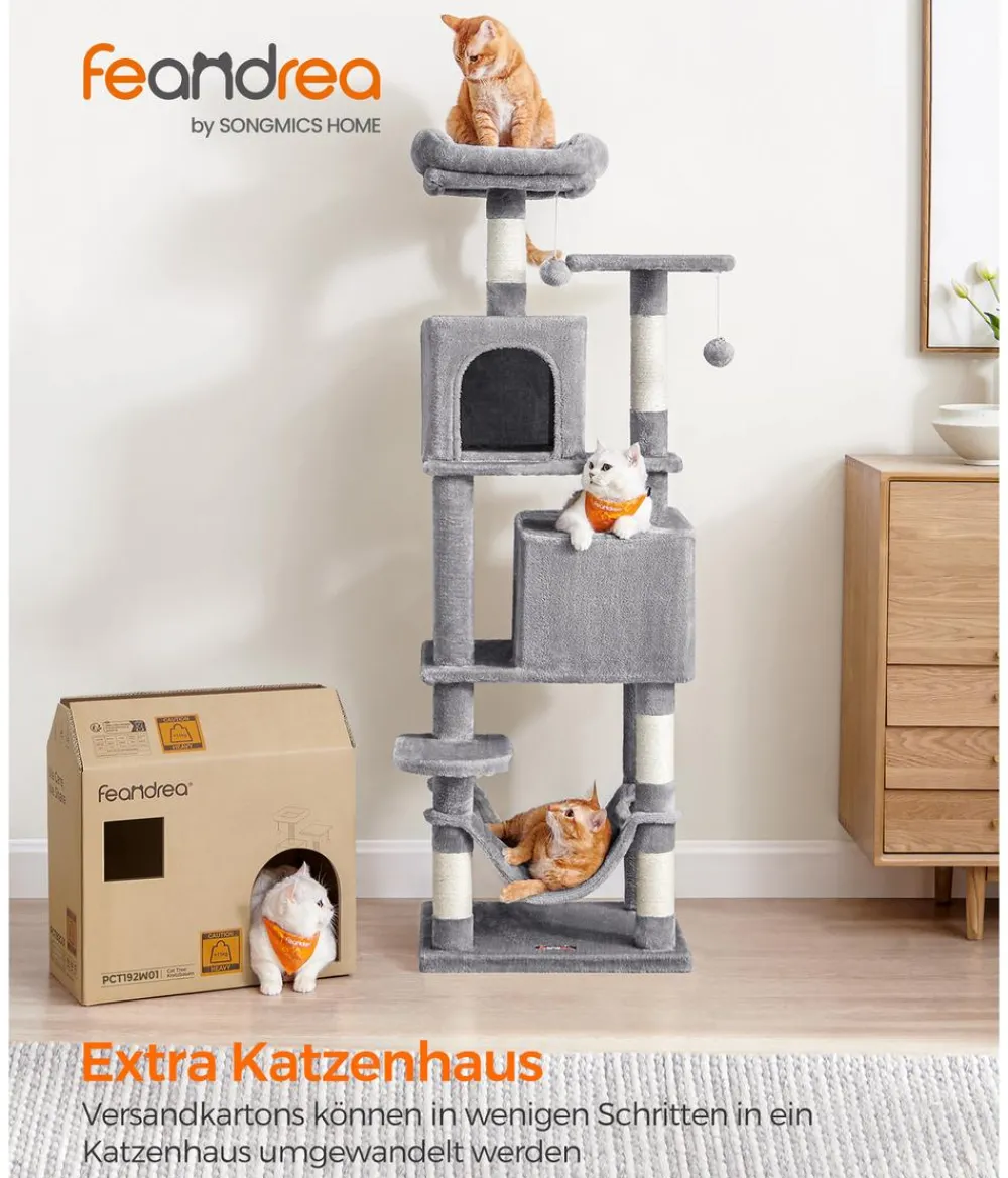 Feandrea Kratzbäume & Kratzmöbel > Kratzbaum, , ca. B49/H155/T40 cm