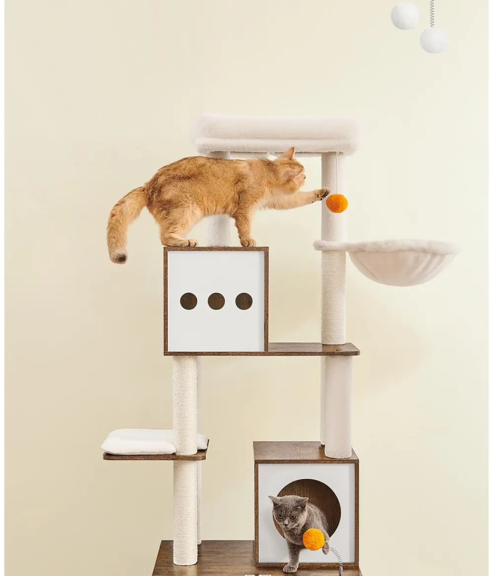 Feandrea Kratzbäume & Kratzmöbel|Katzenklo - Kratzbaum mit Katzenklo-Schrank, /, ca. B104/H185/T61 cm