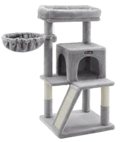 Feandrea Kratzbaum mit Kratzrampe, ca. B45/H96/T48 cm Grau Online