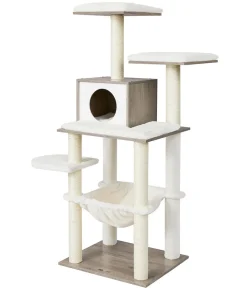 Feandrea Kratzbäume & Kratzmöbel > Kratzbaum mit Plattform, ca. B72/H138/T64 cm