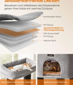 Feandrea Kratzbaum mit selbstwärmenden Decken, /, ca. B50/H160/T50 cm Online