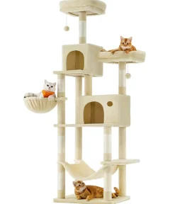 Feandrea Kratzbäume & Kratzmöbel - Kratzbaum XXL, ca. B109/H199/T76,2 cm Beige