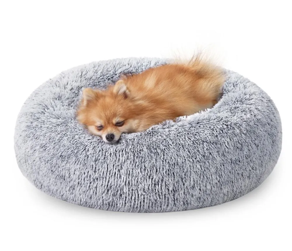 Feandrea Hundebetten & Körbe|Katzenbetten & Katzenkissen > Kuschelbett, rund, grau, Ø60/H20 cm