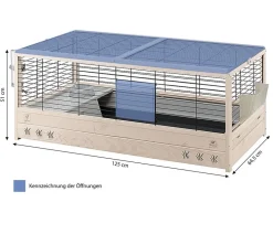 Ferplast® Nagerkäfige - ferplast Nagerheim Arena 120, , ca. B125/H51/T64 cm