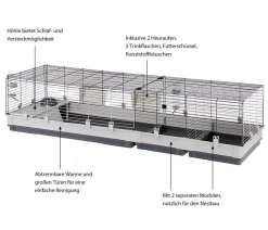 Ferplast® Nagerkäfige > ferplast Nagerheim Krolik 200, ca. B205/H50/T60 cm