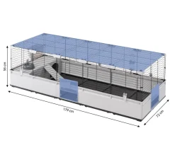 Ferplast® Nagerkäfige - ferplast Nagerheim Modular 4, , ca. B179/H56/T72 cm Hellgrau