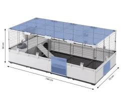 Ferplast® Nagerkäfige - ferplast Nagerheim Modular 3, , ca. B144/H56/T72 cm Hellgrau