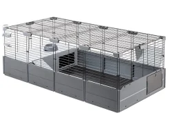 Ferplast® Nagerkäfige - ferplast Nagerheim Multipla Maxi, schwarz, ca. B142/H50/T72 cm Dunkelgrau