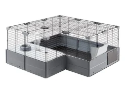 Ferplast® Nagerkäfige - ferplast Nagerheim Multipla Maxi, schwarz, ca. B142/H50/T72 cm Dunkelgrau