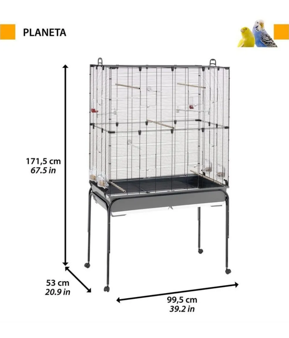 Ferplast® ferplast Vogelheim Planeta, , ca. B99,5/H170/T53 cm Schwarz Discount