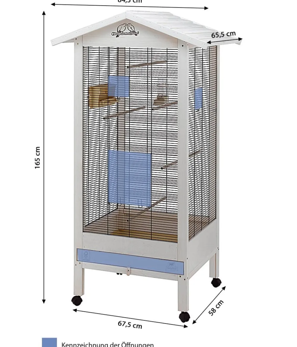 Ferplast® Vogelkäfige & Volieren > ferplast Vogelvoliere Hemmy, , ca. B84/H165/T65 cm