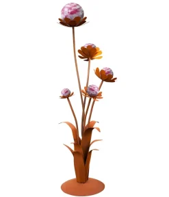 Ferrum Metall-Blumenzauber mit Glaskugeln, ca. H165 cm Lavendel Hot