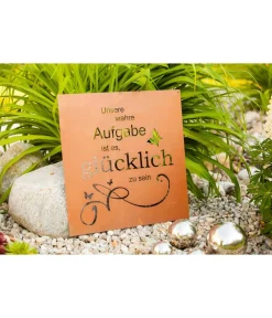 Ferrum Mehr Gartendekoration|Gartenzwerge & Gartenfiguren > Metall-Gedichttafel Aufgabe, 60 x 80 cm, rost