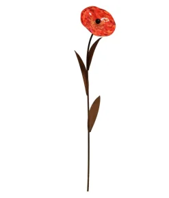 Ferrum Dekoartikel|Gartenkugeln & Glas Deko > Metall/Glas-Mohnblume, ca. H102 cm