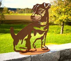 Ferrum Dekoartikel|Mehr Gartendekoration > Metall-Hund Rocco, ca. H45 cm