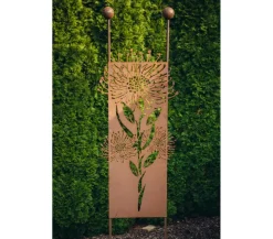 Ferrum Metall-Stecker Pusteblume, 54 x 208 cm, rost Braun Hot