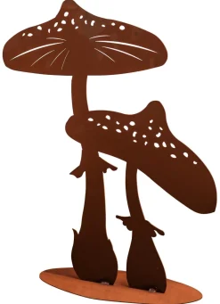 Ferrum Dekoartikel|Mehr Gartendekoration - Rost-Fliegenpilz Braun