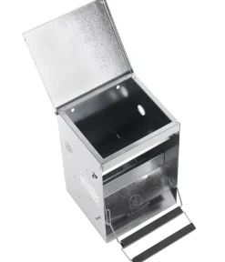 Flamingo Futterautomat Timo mit Trittklappe, Silber Online
