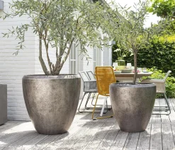 fleur ami Blumentöpfe & Übertöpfe - Kunststoff-Topf Grace, konisch, Silber