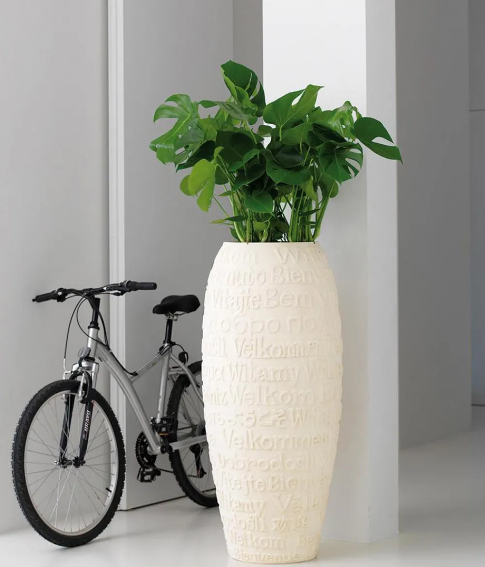 fleur ami Vasen|Blumentöpfe & Übertöpfe > Kunststoff-Vase Welcome, bauchig,