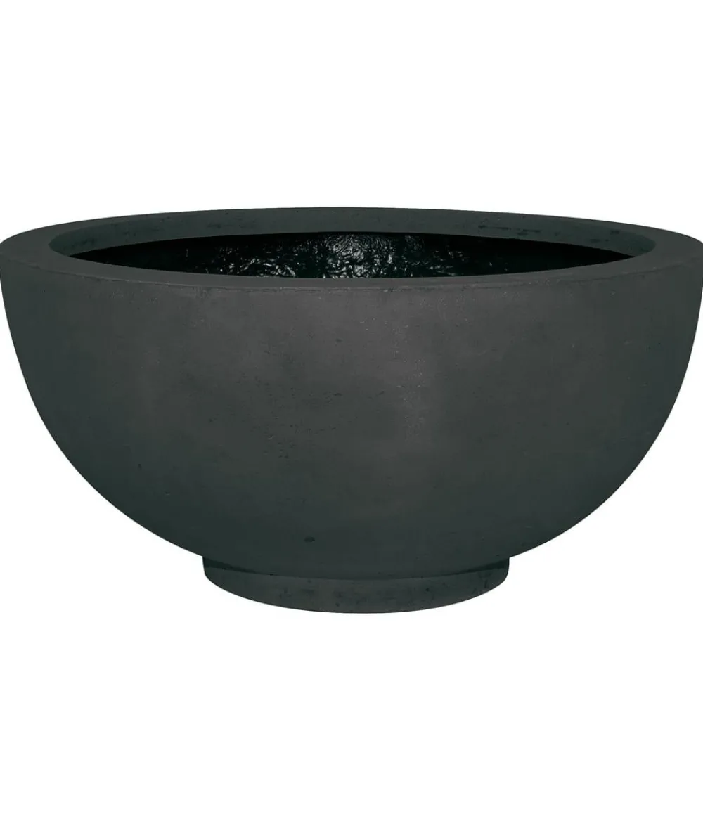 fleur ami Polystone-Pflanzschale Ego Plus, rund Dunkelgrau Outlet