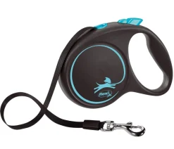 flexi® Hundeleine Gurt-Leine Black Design, large, 5 m Hellblau New