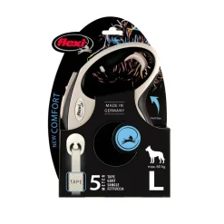 flexi® Hundeleinen - Hundeleine Gurt-Leine New Comfort, Large, 5 m Schwarz
