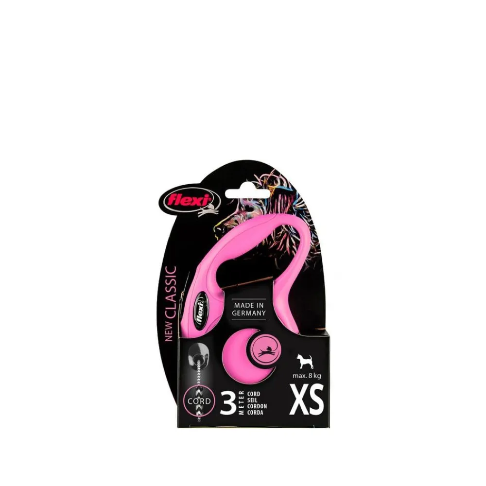 flexi® Mehr Katzenzubehör|Hundeleinen - Hundeleine Seil-Leine New Classic, X-Small, 3m Pink