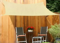 Floracord Sonnensegel, quadratisch, ca. B360/T360 cm Beige New