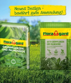 Floragard Aktiv Grünpflanzen- und Palmenerde, 3 x 10 l New