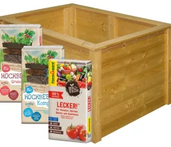 Floragard Spezialerde|Hochbeete & Frühbeete > Hochbeet-Set inkl. 540 l Bio-Füllung, ca. B120/H80/T80 cm