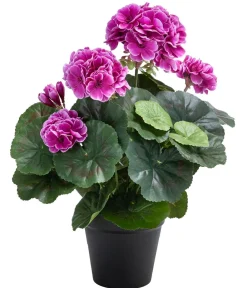 Kunstpflanzen - Flower Manufaktur Kunstpflanze Geranie, ca. H33 cm Lila
