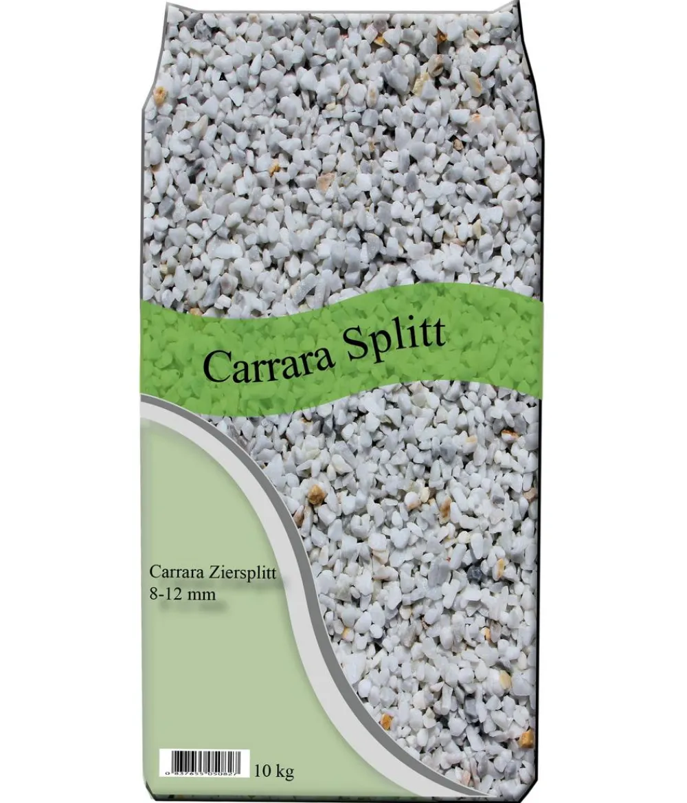 Gandl Steine & Terrassenplatten > Carrara Ziersplitt 8 - 12 mm, weiss, 10 kg