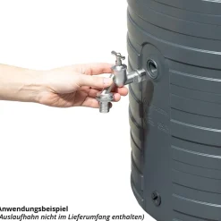 Garantia 2in1 Regenspeicher Nordic, 300 l Dunkelgrau Discount