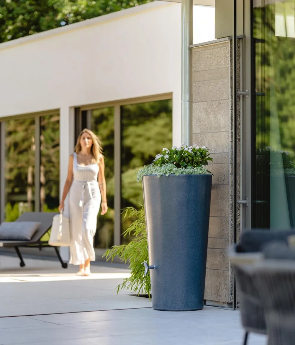 Garantia 2in1 Regenspeicher Stone Lava, 210 l Dunkelgrau Hot
