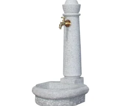 Garantia Kunststoff-Gartenbrunnen Venezia, 44 x 52 x 90 cm Grau