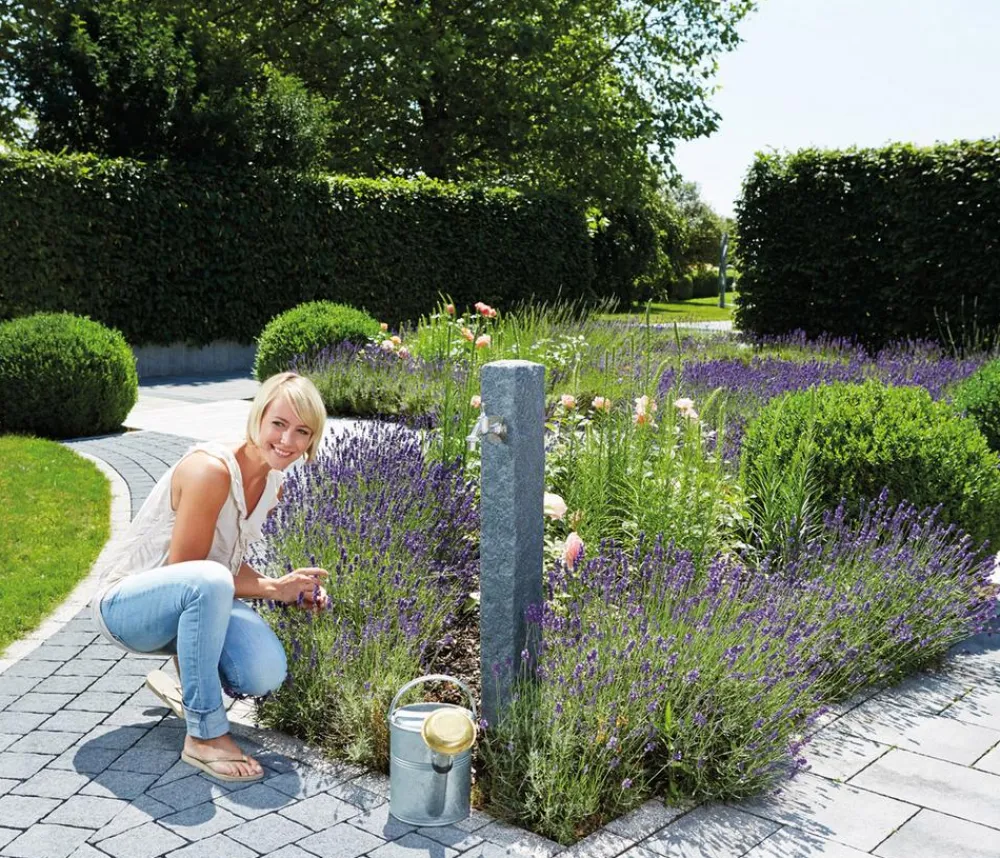 Garantia Gartenbrunnen > Kunststoff-Wasserzapfsäule Granit, ca. H100 cm